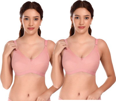 Auletics Women Full Coverage Non Padded Bra(Pink, Pink)