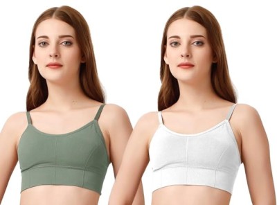 hbstreads 646 bra Women Everyday Lightly Padded Bra(Green, White)