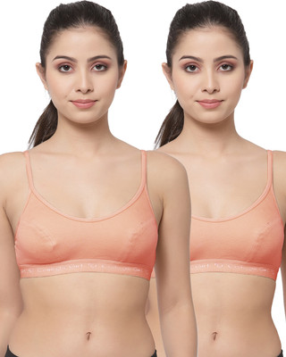 COLLEGE GIRL SB08 Women Sports Non Padded Bra(Orange)