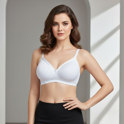 Lovanna fashion model febric pro Women Full Coverage Lightly Padded Bra(White)