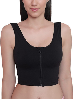 Dilency Sales Women Sports Lightly Padded Bra(Black)