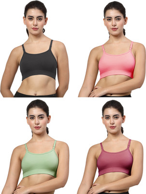 LILY stropsazil Women Sports Non Padded Bra(Red, Black, Pink, Green)