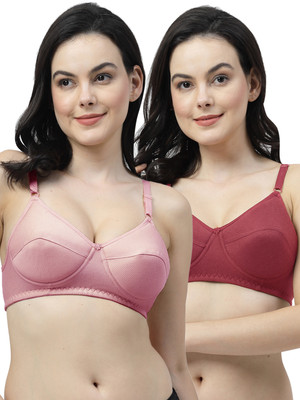 Shyam Sons FLAIR ManviFoam Women Everyday Lightly Padded Bra(Pink, Maroon)
