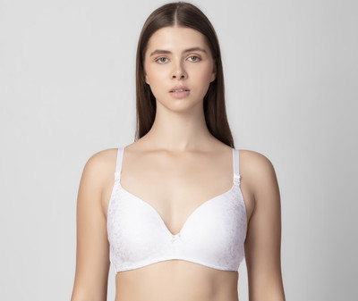 MAYIEVA Women Everyday Lightly Padded Bra(White)
