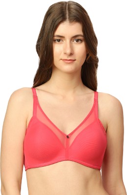 Triumph T-Shirt Bra Mesh Spotlight Women T-Shirt Lightly Padded Bra(Pink)