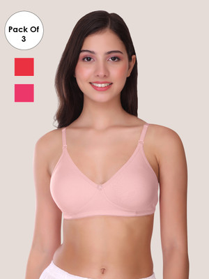 POOJA RAGENEE Molded Bra Women Everyday Non Padded Bra(Multicolor)