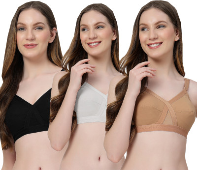 LILY C8811 Women Minimizer Non Padded Bra(Black, White, Brown)