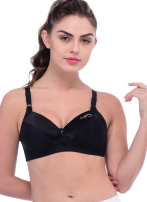 Piftif Seamless Full Covrage Side Bulge Covrage Women Full Coverage Heavily Padded Bra(Black)