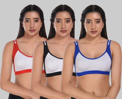 Zivosis Women Sports Non Padded Bra(Multicolor)