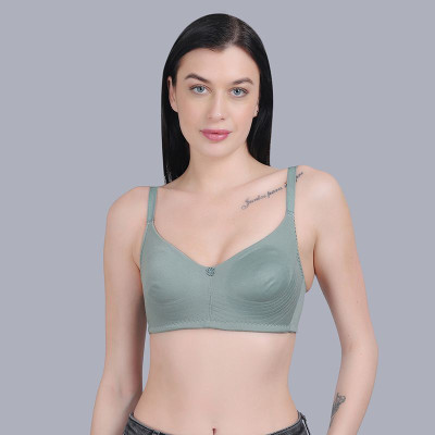 mod & Shy Women T-Shirt Non Padded Bra(Green)