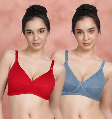 Susie Women Everyday Non Padded Bra(Grey, Red)