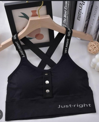 NASHRA ENTERPRISES Women Sports Lightly Padded Bra(Black)