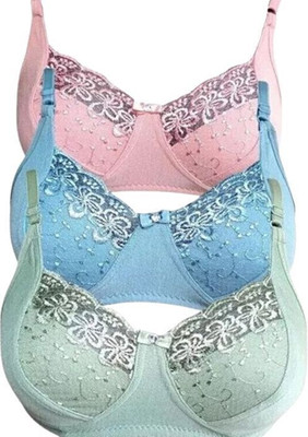 missway bra Women Everyday Non Padded Bra(Blue, Pink, Green)
