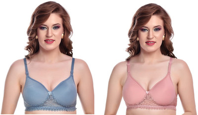 PROOT Women T-Shirt Lightly Padded Bra(Multicolor)