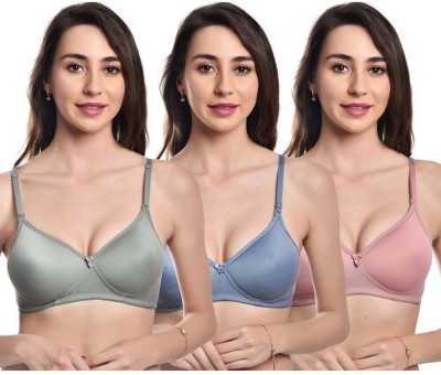 jmv Women Bra Women T-Shirt Lightly Padded Bra(Multicolor)