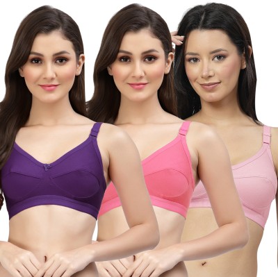 Shyam Sons FLAIR Kamya Women Everyday Non Padded Bra(Purple, Pink)