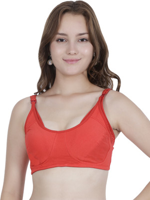 Curves & Couture Feeding Bra/Nursing Bra, Maternity Bra Women Everyday Non Padded Bra(Red)