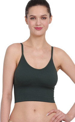 AMOUR SECRET Women Sports Lightly Padded Bra(Dark Green)