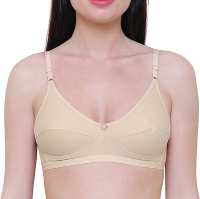 HouseOfCommon Women Full Coverage Non Padded Bra(Beige)