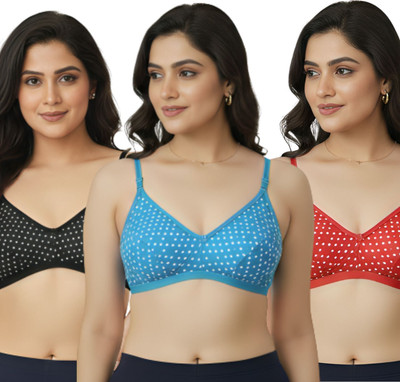 Aimly Women T-Shirt Non Padded Bra(Multicolor)
