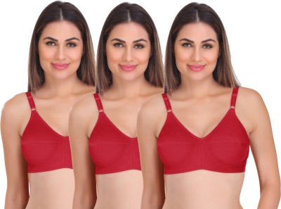 Featherline Soumya- Non Padded |Full Coverage |Everyday |Teenager |Pure Cotton Women Full Coverage Non Padded Bra(Maroon)