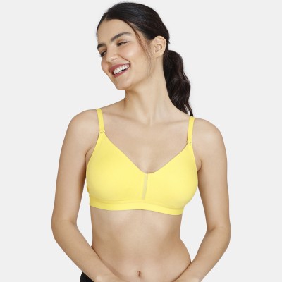 ZIVAME Women Full Coverage Non Padded Bra(Yellow)