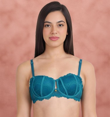 Susie Women Balconette Lightly Padded Bra(Blue)