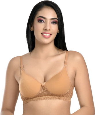 CALCADOS Stylish new color Full Coverage Women Push-up Lightly Padded Bra(Beige)