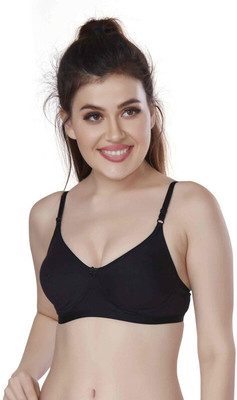 LOGGERHEAD LOGGERHEAD Women's PC Sinker Non Padded Wirefree Bra Women Full Coverage Non Padded Bra(Black)