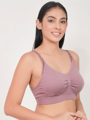 Zylum Fashion Women Maternity/Nursing Lightly Padded Bra(Pink)