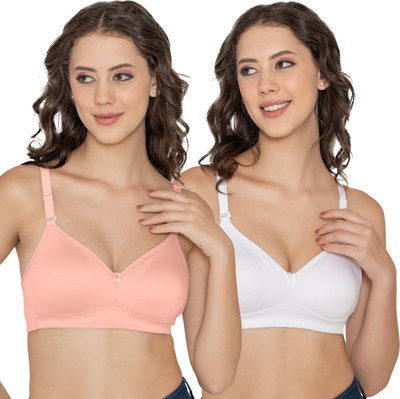 kalyani Elvira Everyday Support Seamless Non Padded T-Shirt Bras | Pack of 2 Women Everyday Non Padded Bra(Pink)