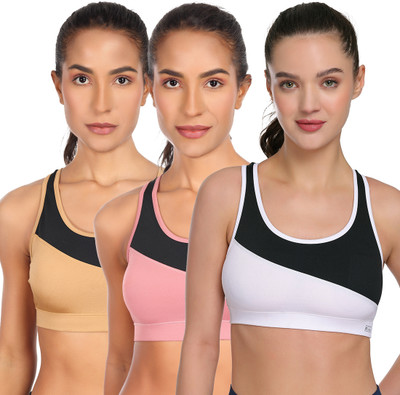 SKDREAMS Women Sports Non Padded Bra(Multicolor)