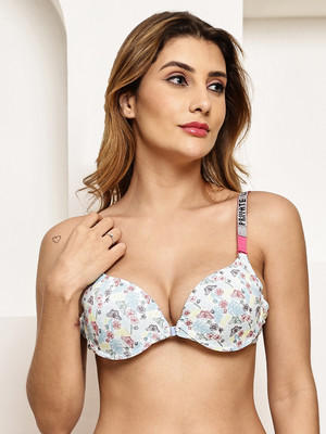 PrivateLifes Privafes Pushup Padded Plunge Bra With Shine Strap for Women & Girls Women Push-up Lightly Padded Bra(Multicolor)
