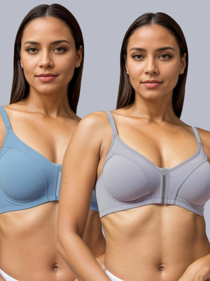 Eden EDEN10020ICEBLUEGREY Women T-Shirt Non Padded Bra(Multicolor)