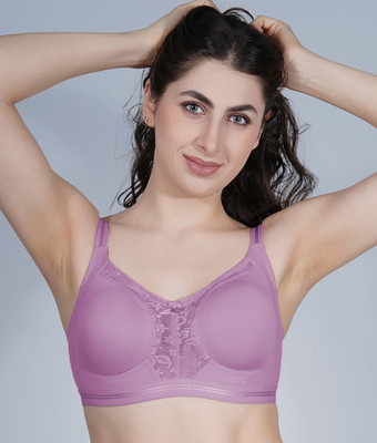 Ladyland Women Fullcoverage non padded tshirt bra All Days Comfortable Women Sports Non Padded Bra(Purple)