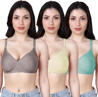 Shyam Sons FLAIR Emily Women T-Shirt Non Padded Bra(Brown, Beige, Green)