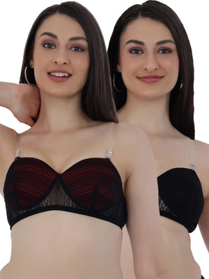 Selfcare Women's Lace Half Coverage Lightly Padded T-shirt Bra Women T-Shirt Lightly Padded Bra(Multicolor)