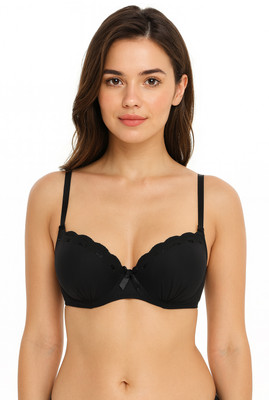 Hpa Double Padded Bra for Girls & Women | 3/4 Coverage Push-Up Bra Women Push-up Heavily Padded Bra(Black)