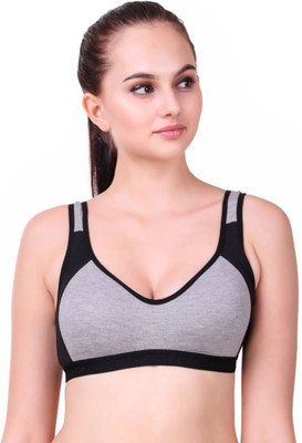 Apraa by Apraa & Parma Apraa Molded Sports Bra For Women Women Sports Non Padded Bra(Black)