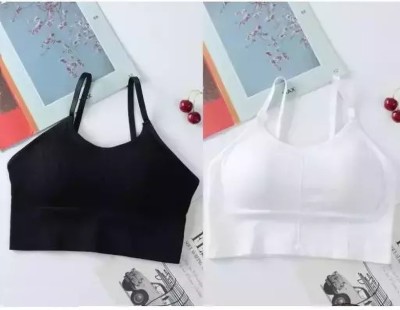 Casual Solid Women Black, White Top