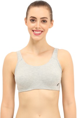 Envie Women Molded Cotton U-Back Sports Bra/ Non Padded, Non-Wired Sports Bra Women Sports Non Padded Bra(Grey)