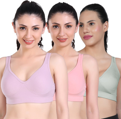 Shyam Sons FLAIR Curvv Women Sports Non Padded Bra(Purple, Pink, Green)