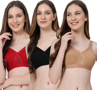 LILY C8811 Women Minimizer Non Padded Bra(Maroon, Black, Brown)