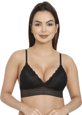 ilraso Cindy Bralette Women Everyday Lightly Padded Bra(Black)