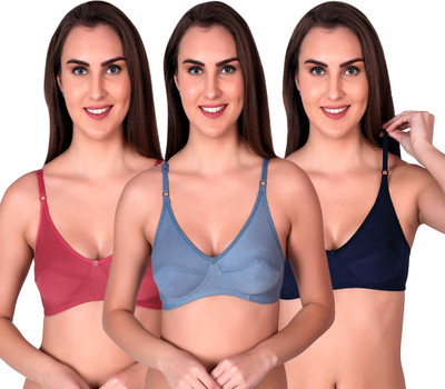 ZEXCARE moni Women Push-up Non Padded Bra(Pink, Light Blue, Dark Blue)