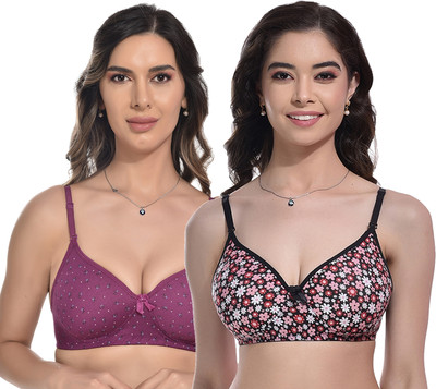 FIMS Women Everyday Lightly Padded Bra(Multicolor)