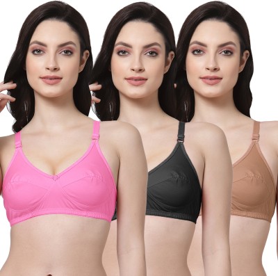 Shyam Sons FLAIR Shine Women Everyday Non Padded Bra(Pink, Black, Brown)