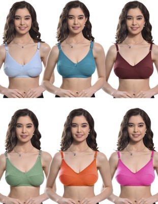 Shyam Sons FLAIR Sangita Women Everyday Non Padded Bra(Light Blue, Blue, Green, Maroon, Orange, Pink)