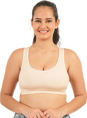 RAHA S.G Lingerie bra for women & girls Women Sports Non Padded Bra(Beige)