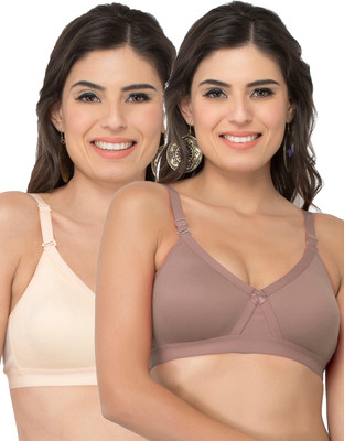 COLLEGE GIRL CG1304 Women Minimizer Lightly Padded Bra(Brown, Beige)